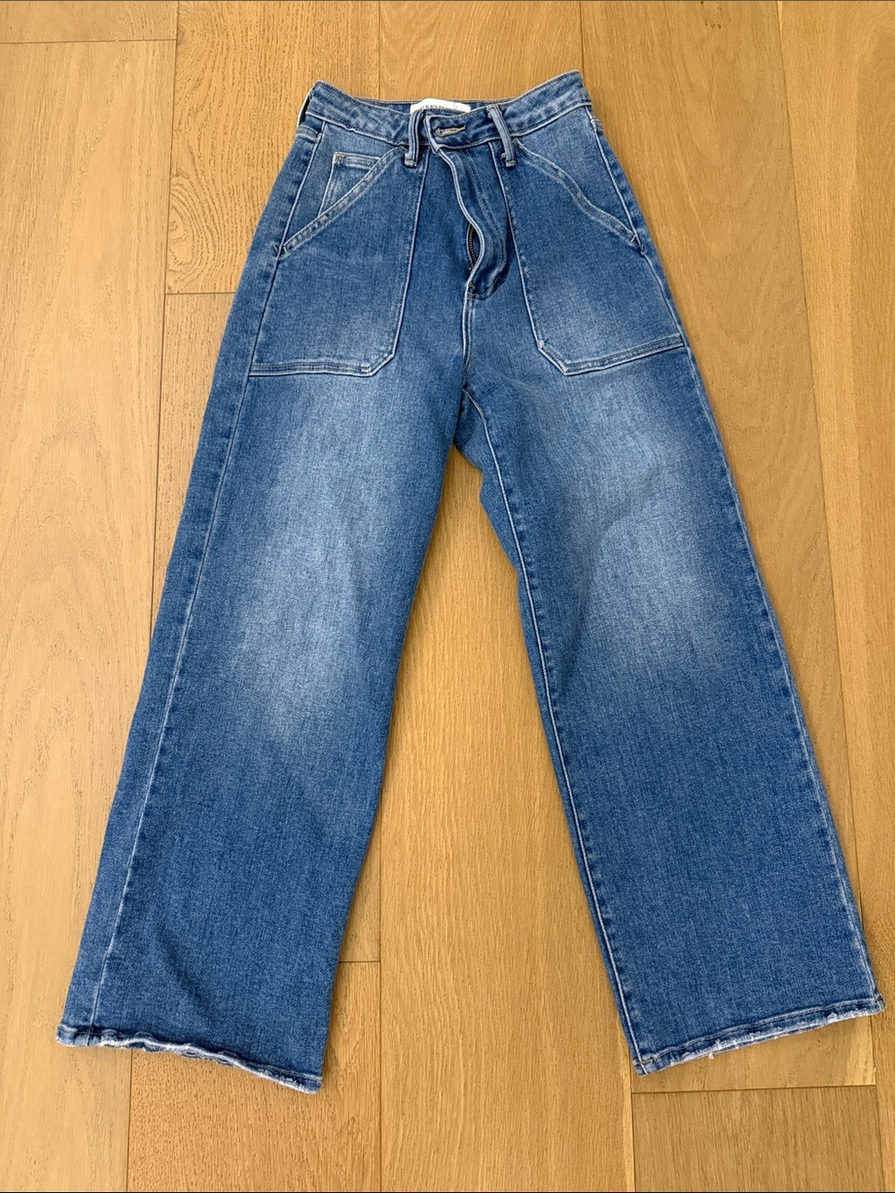 Just Black High Rise Relaxed Wide-Leg Denim Jeans - Blue
